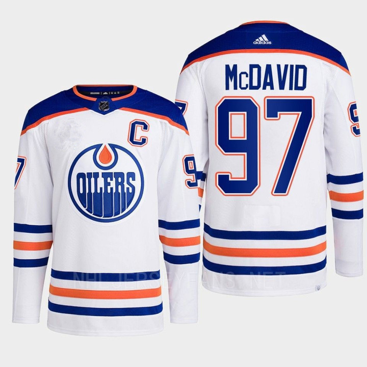 Edmonton Oilers #97 Connor McDavid White Adidas Away Stitched Hockey Jersey