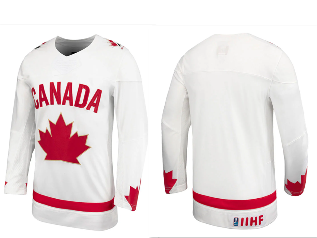 TEAM CANADA ADULT WHITE CUSTOM HOCKEY JERSEY TEAM CANADA ADULT WHITE CUSTOM HOCKEY JERSEY