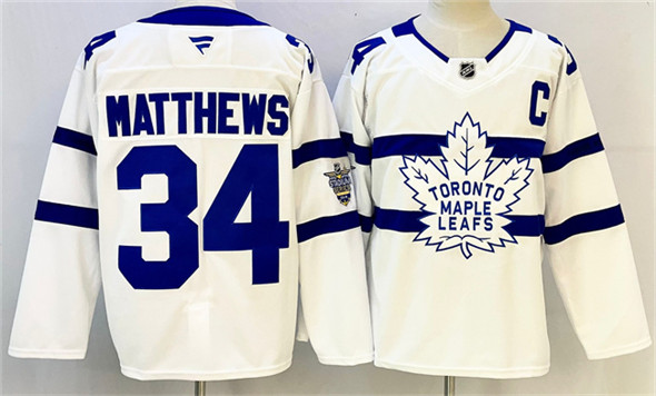 Toronto Maple Leafs #34 Auston Matthews White With C Patch Stadium Series Stitched Jersey Toronto Maple Leafs #34 Auston Matthews White With C Patch Stadium Series Stitched Jersey