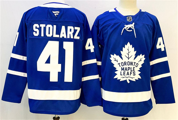 Toronto Maple Leafs #41 Anthony Stolarz Blue 2024-25 Stitched Hockey Jersey Toronto Maple Leafs #41 Anthony Stolarz Blue 2024-25 Stitched Hockey Jersey