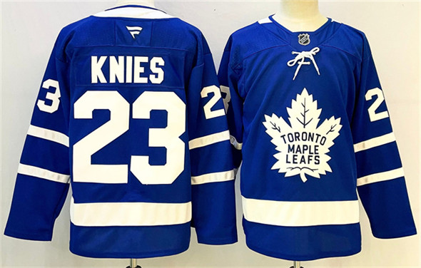 Toronto Maple Leafs #23 Matthew Knies Blue 2024-25 Stitched Hockey Jersey