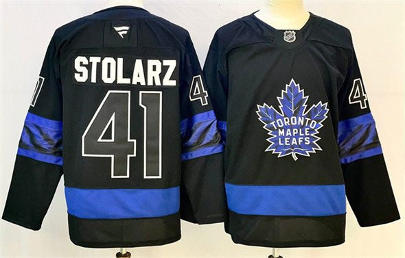 Toronto Maple Leafs #41 Anthony Stolarz Black 2024-25 Stitched Hockey Jersey Toronto Maple Leafs #41 Anthony Stolarz Black 2024-25 Stitched Hockey Jersey