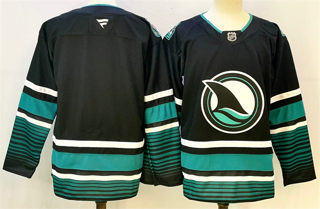 San Jose Sharks Blank Black 2024-25 Alternate Stitched Hockey Jersey