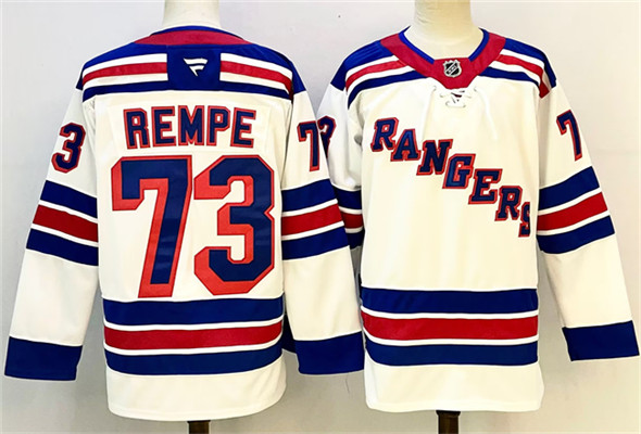 New York Rangers #73 Matt Rempe White 2024-25 Away Stitched Hockey Jersey