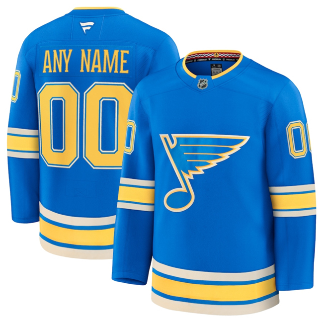 St. Louis Blues Active Player Custom Blue 2024-25 Alternate Stitched Hockey Jersey