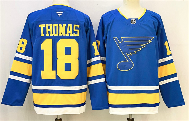 St. Louis Blues #18 Robert Thomas Blue 2025 Stitched Hockey Jersey