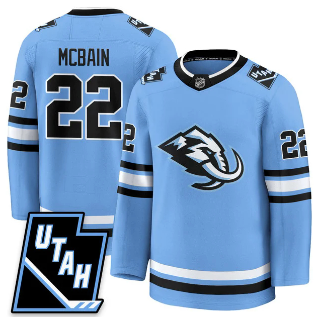 Utah Hockey Mammoth #22 Jack McBain 2025 Limited All Stitched Blue Jersey