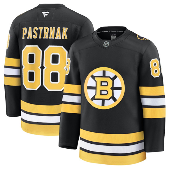 Boston Bruins #88 David Pastrnak Black 2025 Home Stitched Hockey Jersey