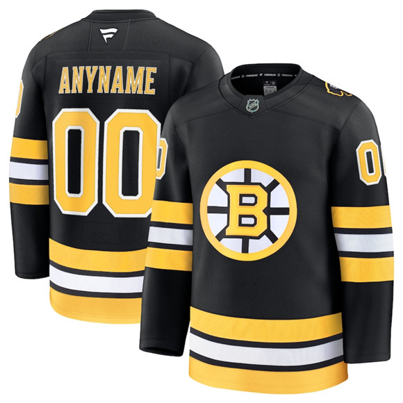 Boston Bruins Active Player Custom Black 2025 Home Stitched Hockey Jersey