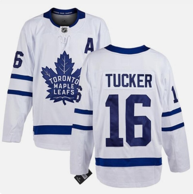 Toronto Maple Leafs #16 Darcy Tucker White With A Patch Stitched Hockey Jersey