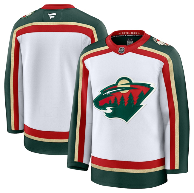Minnesota Wild Blank White 2025 25th Anniversary Stitched Hockey Jersey