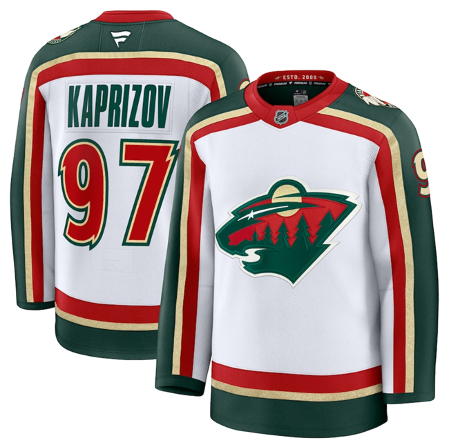 Minnesota Wild #97 Kirill Kaprizov White 2025 25th Anniversary Stitched Hockey Jersey
