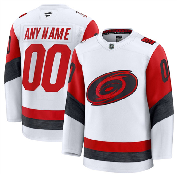Carolina Hurricanes Active Player Custom White 2025 Away Stitched Hockey Jersey