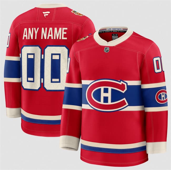 Montreal Canadiens Custom Red 2026 Heritage Classic Premium Stitched Jersey
