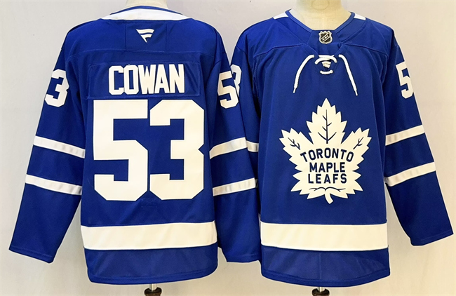 Toronto Maple Leafs #53 Easton Cowan Blue 2026 Stitched Hockey Jersey Toronto Maple Leafs #53 Easton Cowan Blue 2026 Stitched Hockey Jersey
