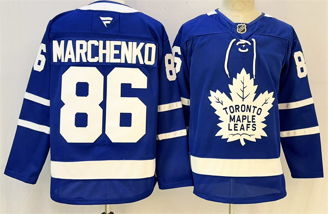Toronto Maple Leafs #86 Kirill Marchenko Blue 2026 Stitched Hockey Jersey Toronto Maple Leafs #86 Kirill Marchenko Blue 2026 Stitched Hockey Jersey