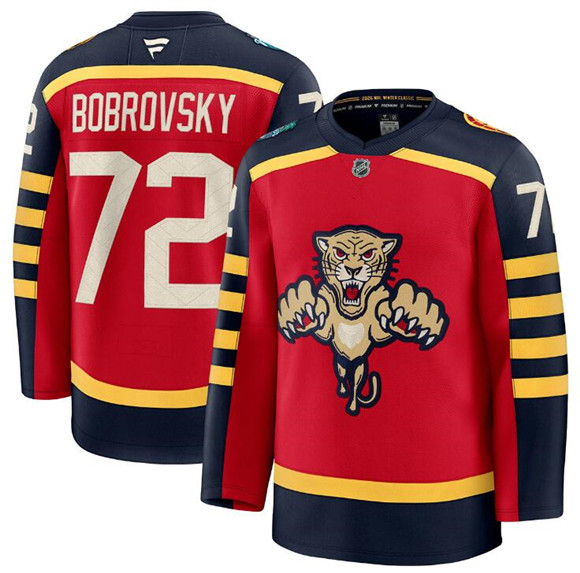 Florida Panthers #72 Sergei Bobrovsky Red 2026 Winter Classic Stitched Hockey Jersey
