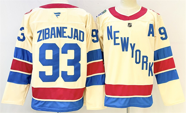 New York Rangers #93 Mika Zibanejad Beige 2025-26 Winter Classic With A Patch Stitched Hockey Jersey