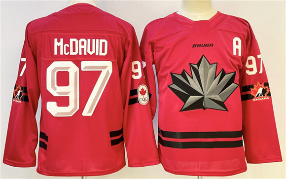 Canada Hockey #97 Connor McDavid Red With A Patch Stitched Jersey Canada Hockey #97 Connor McDavid Red With A Patch Stitched Jersey