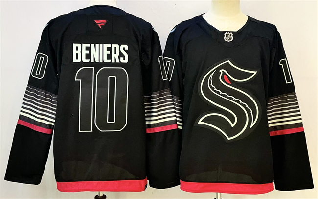 Seattle Kraken #10 Matty Beniers Black 2026 Alternate Stitched Hockey Jersey