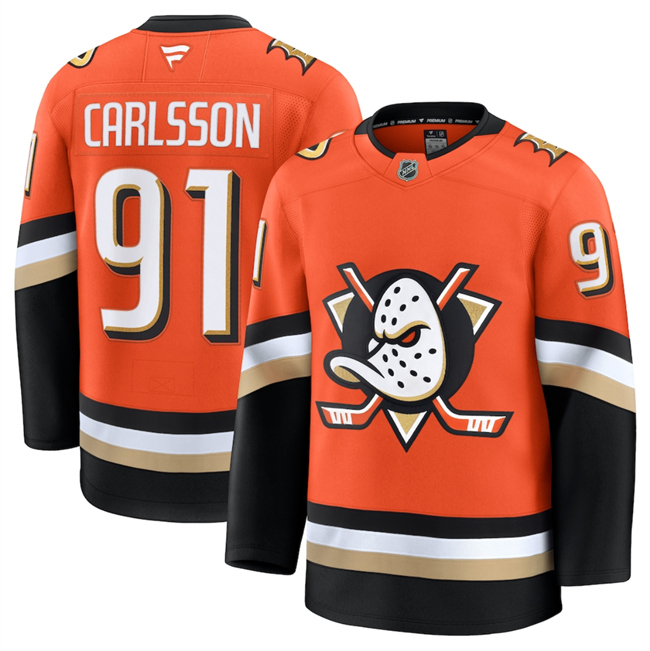 Anaheim Ducks #91 Leo Carlsson Orange 2026 Home Stitched Hockey Jersey