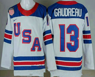 USA #13 Johnny Gaudreau White 2026 olympics authentic jersey