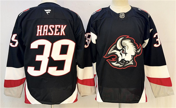 Buffalo Sabres #39 Dominik Hasek Black 2024-25 Alternate Stitched Hockey Jersey