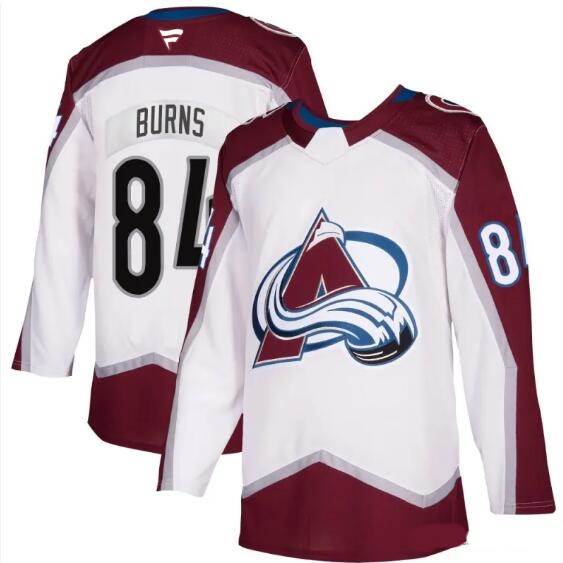 Colorado Avalanche #84 Brent Burns Fanatics Burgundy White Away Jersey