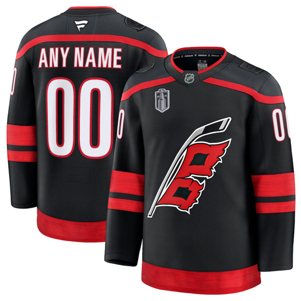 Carolina Hurricanes Active Player Custom Black 2026 Stanley Cup Final Home Premium Hockey Stitched Jersey
