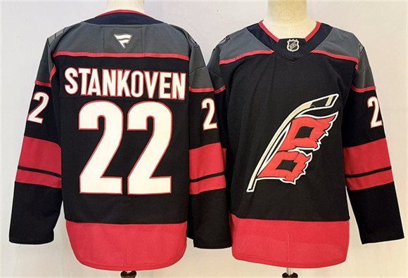 Carolina Hurricanes #22 Logan Stankoven Black 2024-25 Home Stitched Hockey Jersey