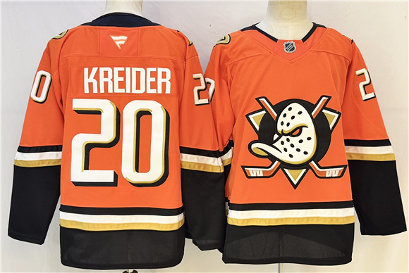 Anaheim Ducks #20 Chris Kreider Orange 2026 Home Stitched Hockey Jersey