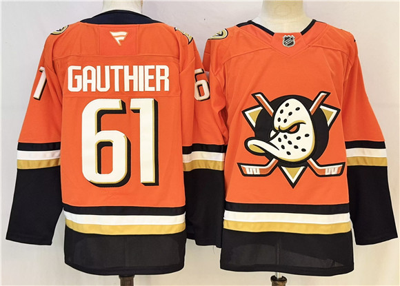 Anaheim Ducks #61 Cutter Gauthier Orange 2026 Home Stitched Hockey Jersey