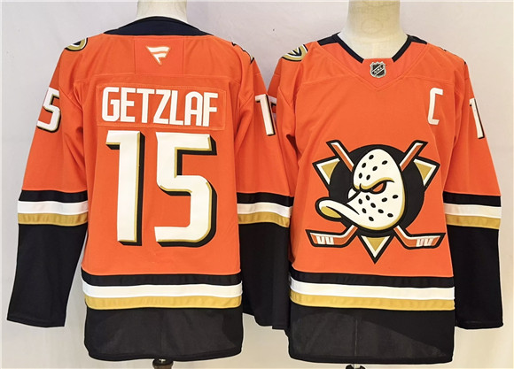 Anaheim Ducks #15 Ryan Getzlaf Orange 2026 With C Patch Home Stitched Hockey Jersey