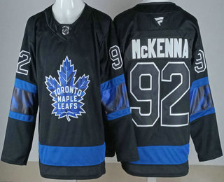 Toronto Maple Leafs #92 Gavin McKenna Black Alternate Authentic Jersey Toronto Maple Leafs #92 Gavin McKenna Black Alternate Authentic Jersey