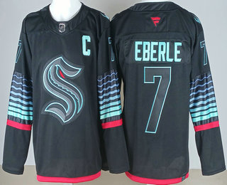 Seattle Kraken #7 Jordan Eberle Black Alternate Authentic Jersey