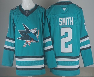 San Jose Sharks #2 Will Smith Teal Authentic Jersey