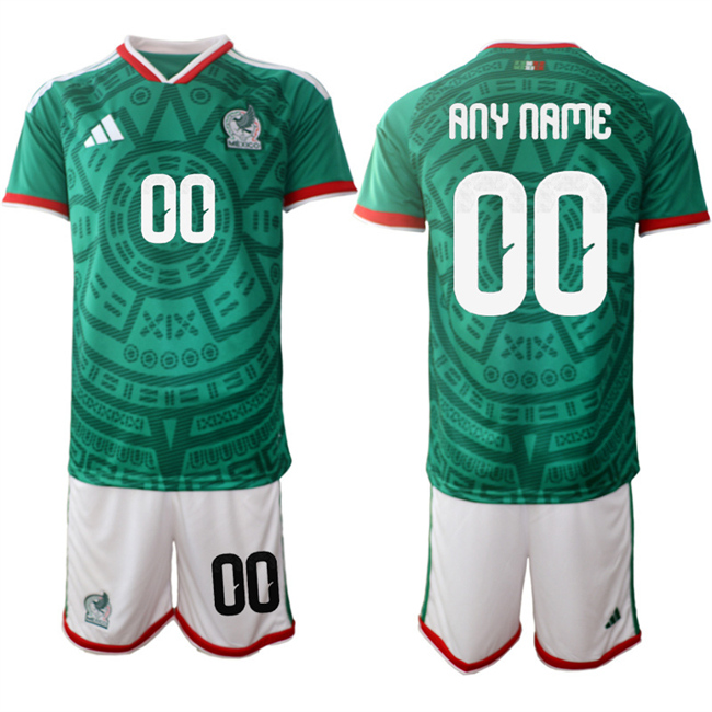 Mexico Custom Green 2025-26 Home Soccer Jersey Suit Mexico Custom Green 2025-26 Home Soccer Jersey Suit