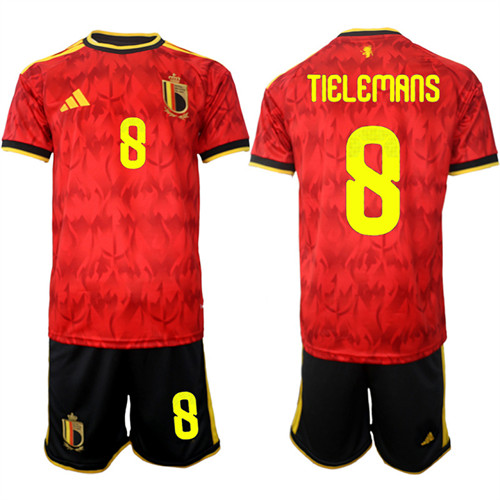 Belgium #8 TIELEMANS National Team FIFA x World Cup 2026 Home Red On Field Jersey
