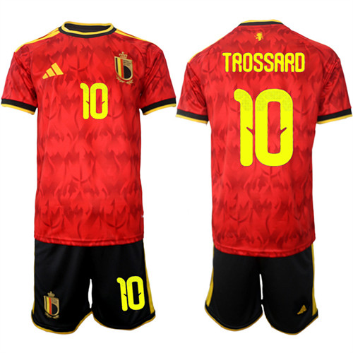 Belgium #10 TROSSARD National Team FIFA x World Cup 2026 Home Red On Field Jersey