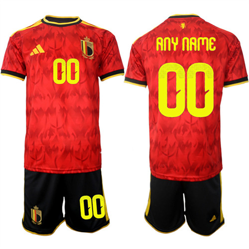 Belgium Custom Any Name And Number National Team FIFA x World Cup 2026 Home Red On Field Jersey