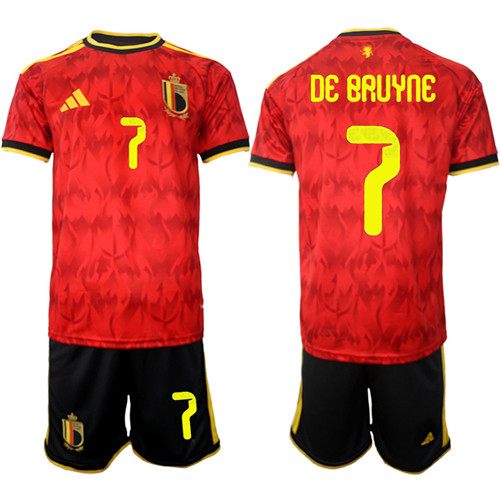 Belgium #7 DE BAUYNE National Team FIFA x World Cup 2026 Home Red On Field Jersey