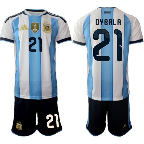 Argentina #21 DYBALA National Team FIFA x World Cup 2026 Home White On Field Jersey Argentina #21 DYBALA National Team FIFA x World Cup 2026 Home White On Field Jersey