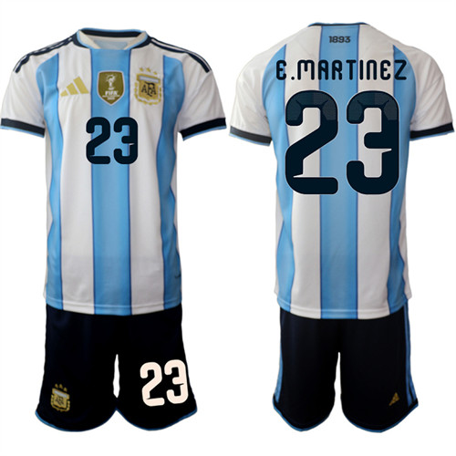 Argentina #23 E.MARTINEZ National Team FIFA x World Cup 2026 Home White On Field Jersey Argentina #23 E.MARTINEZ National Team FIFA x World Cup 2026 Home White On Field Jersey