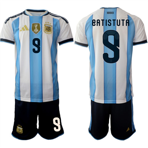 Argentina #9 BATISTUTA National Team FIFA x World Cup 2026 Home White On Field Jersey Argentina #9 BATISTUTA National Team FIFA x World Cup 2026 Home White On Field Jersey