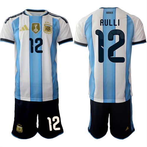 Argentina #12 RULLI National Team FIFA x World Cup 2026 Home White On Field Jersey
