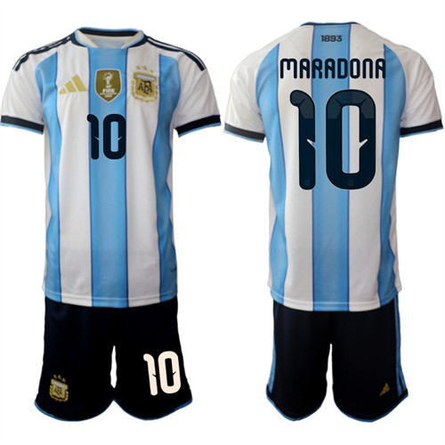 Argentina #10 MARADONA National Team FIFA x World Cup 2026 Home White On Field Jersey
