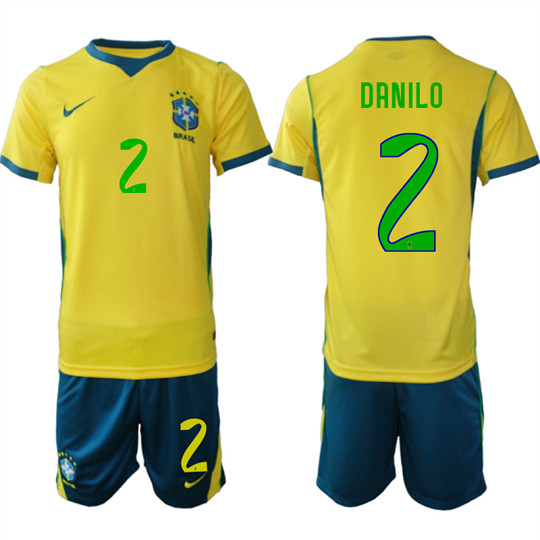 Brazil #2 DANILO National Team FIFA x World Cup 2026 Home On Field Jersey