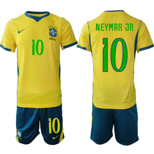 Brazil #10 NEYMAR JR National Team FIFA x World Cup 2026 Home On Field Jersey