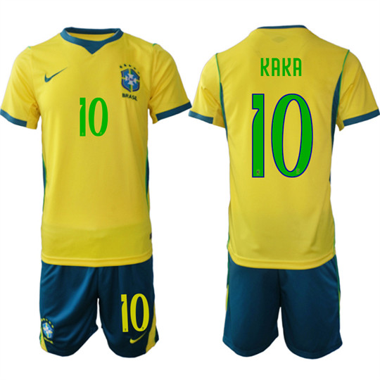 Brazil #10 KAKA National Team FIFA x World Cup 2026 Home On Field Jersey