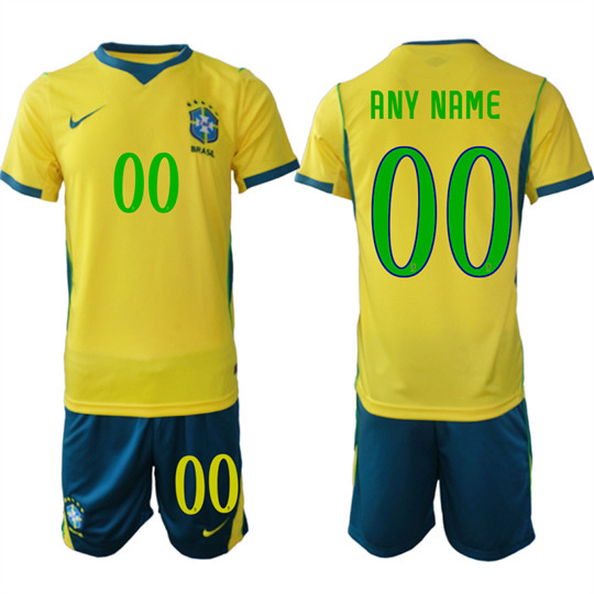 Brazil Custom Any Name And Number National Team FIFA x World Cup 2026 Home On Field Jersey